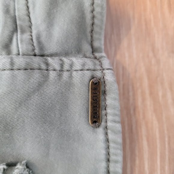 Hollister Camo Green Moto Biker Style Cropped Streetwear Y2K Jacket - Size M - Picture 4 of 12